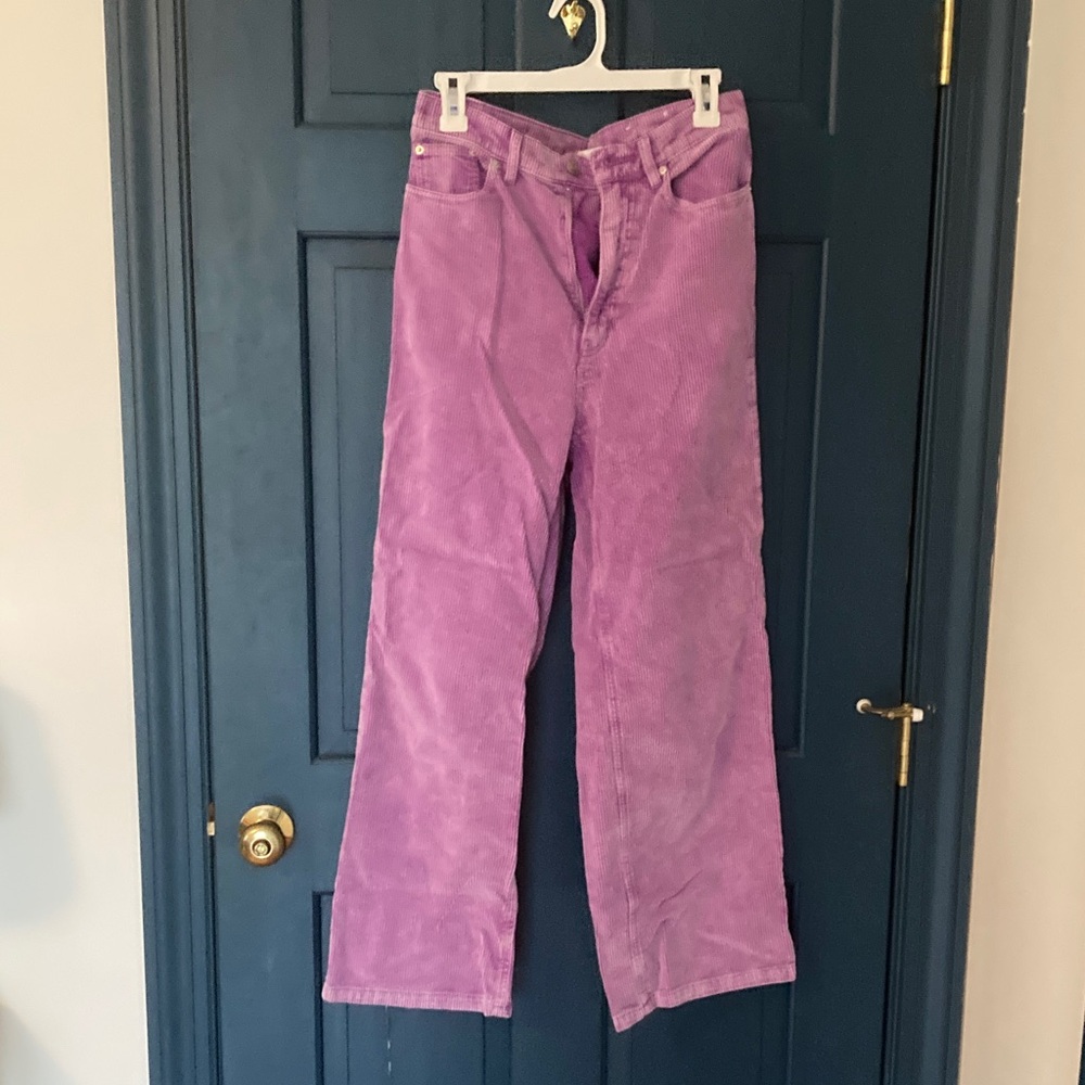 BDG Purple high and wide Corduroy Pants - Picture 2 of 4